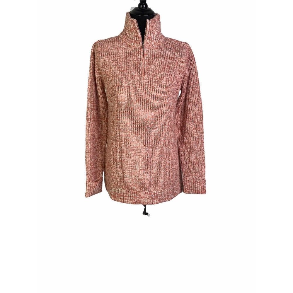 Lands' End Womens Coral‎ Long Sleeve Knitted Pullover Sweater Size Medium
